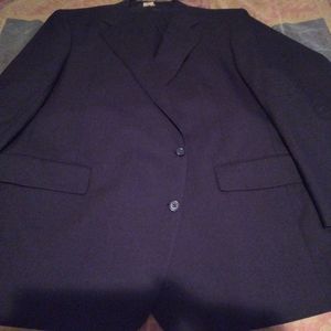 A Black Jos A Bank 50L 44/32 2 Button, Pleated Suit